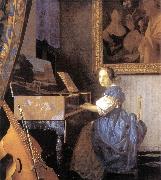 Jan Vermeer Lady Seated at a Virginal china oil painting reproduction